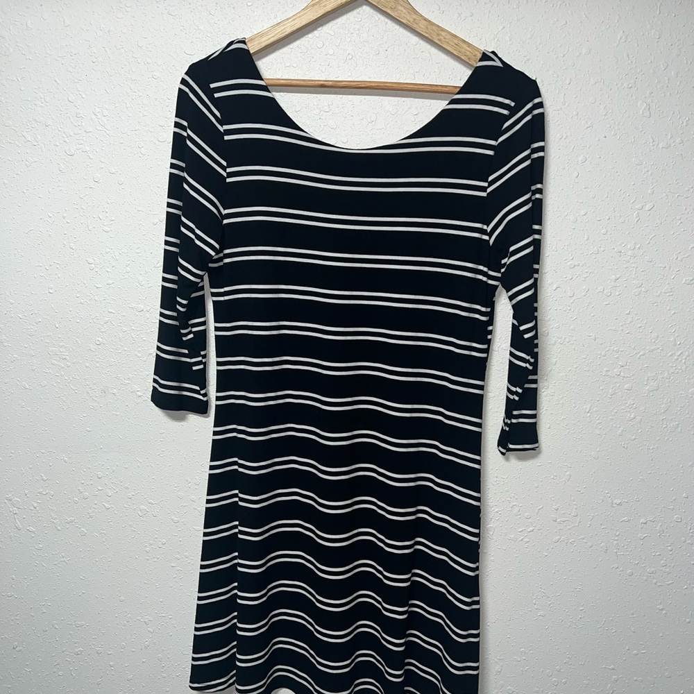 Lumiere Striped Black and White‎ Mini Dress